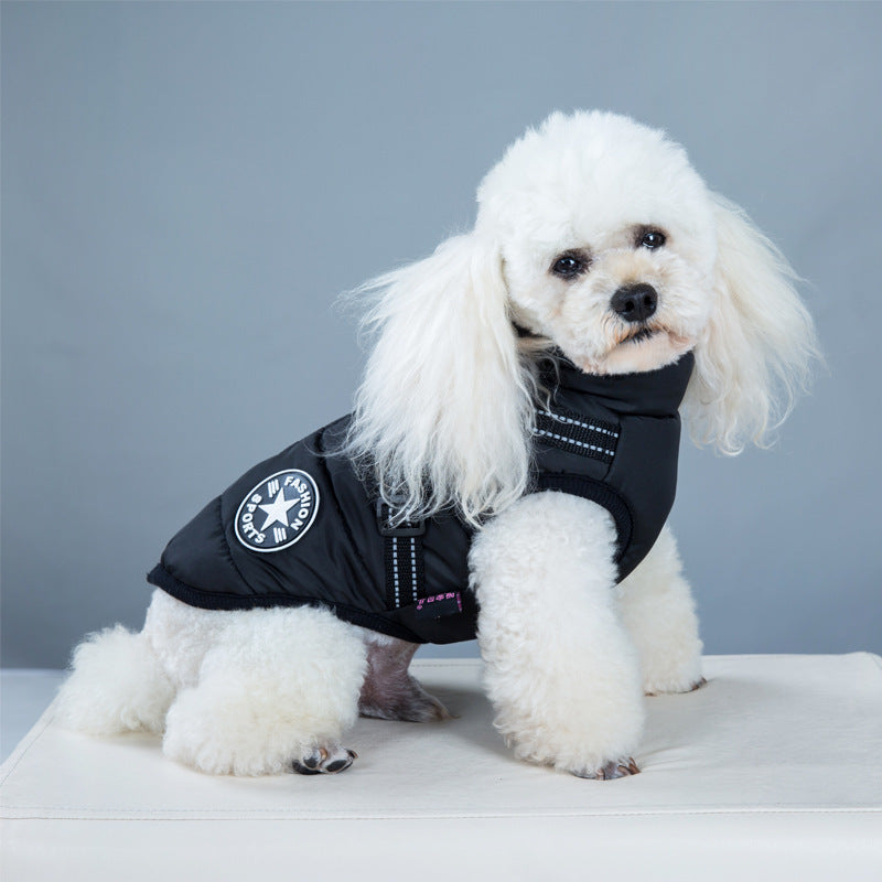 Cozy & Dry: Waterproof Winter Dog Coat with Harness – Ideal for Pups of All Sizes!