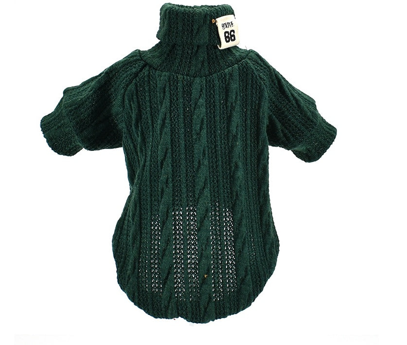 Cozy Pup Turtleneck: Warm & Stylish Cotton Sweater for Small to Medium Dogs!