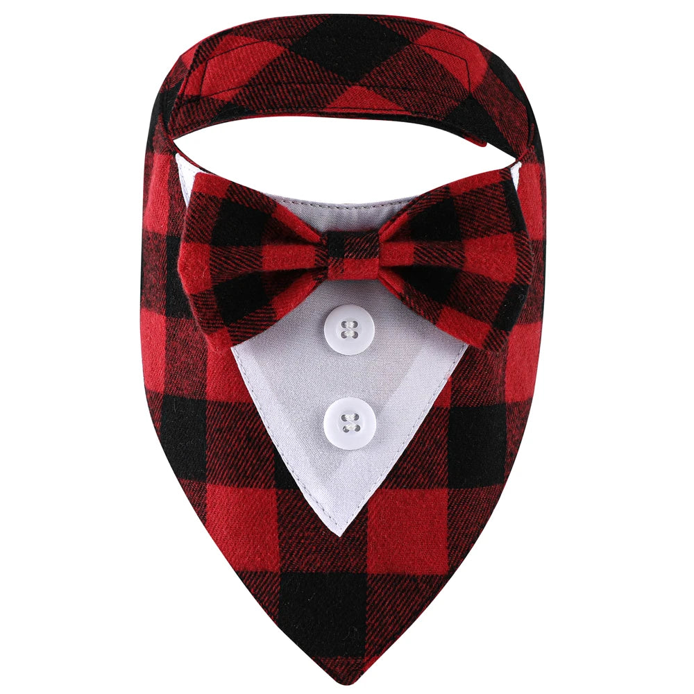 💍 Wedding-Ready Dog Bandana – Triangle Scarf with Bow Tie for Large & Small Dogs! 🐾