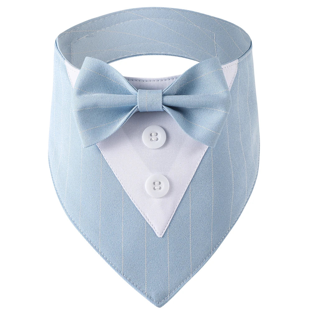 💍 Wedding-Ready Dog Bandana – Triangle Scarf with Bow Tie for Large & Small Dogs! 🐾