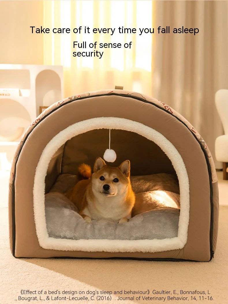 Furry Haven: The Ultimate Winter Dog Nest – Cozy, Washable, and Perfect for Big Dogs!