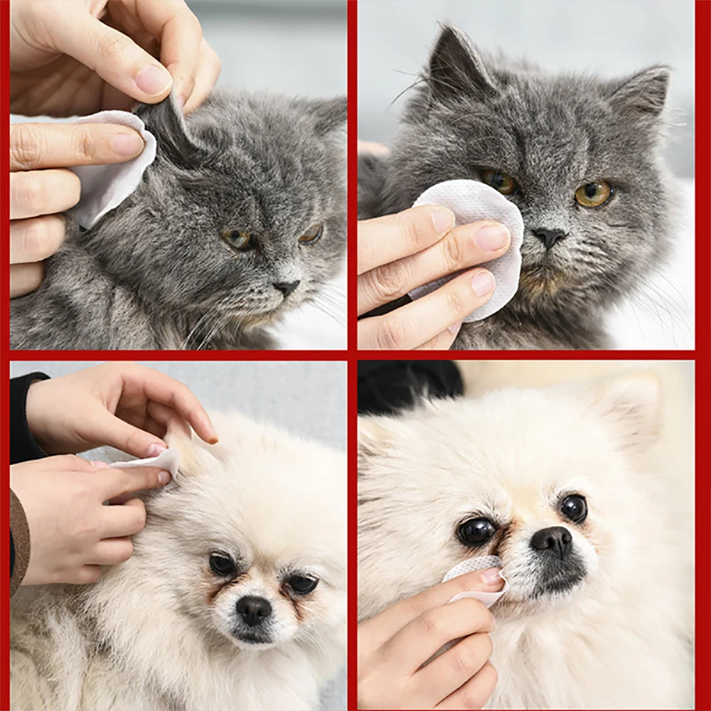 Gentle Pet Eye Wipes – Tear Stain Remover | Grooming Must-Have!