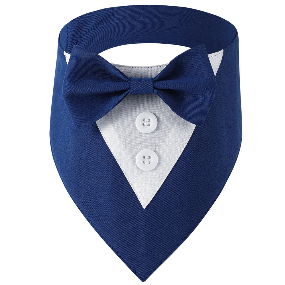 💍 Wedding-Ready Dog Bandana – Triangle Scarf with Bow Tie for Large & Small Dogs! 🐾