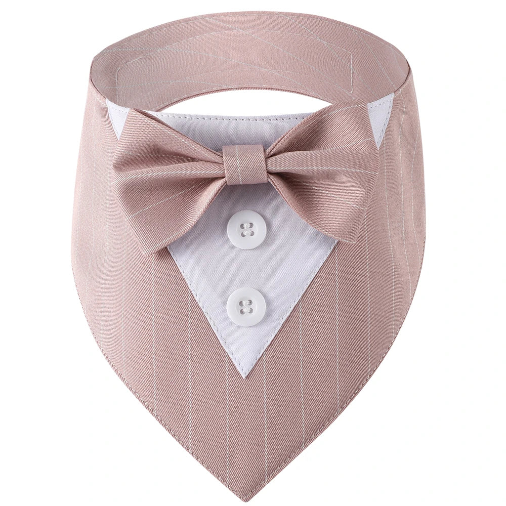 💍 Wedding-Ready Dog Bandana – Triangle Scarf with Bow Tie for Large & Small Dogs! 🐾