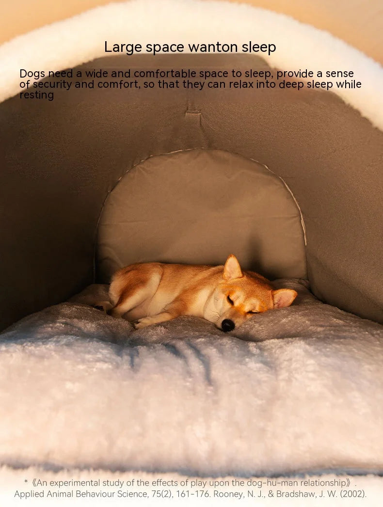 Furry Haven: The Ultimate Winter Dog Nest – Cozy, Washable, and Perfect for Big Dogs!