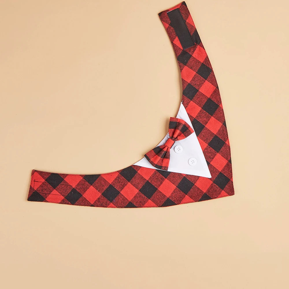 💍 Wedding-Ready Dog Bandana – Triangle Scarf with Bow Tie for Large & Small Dogs! 🐾