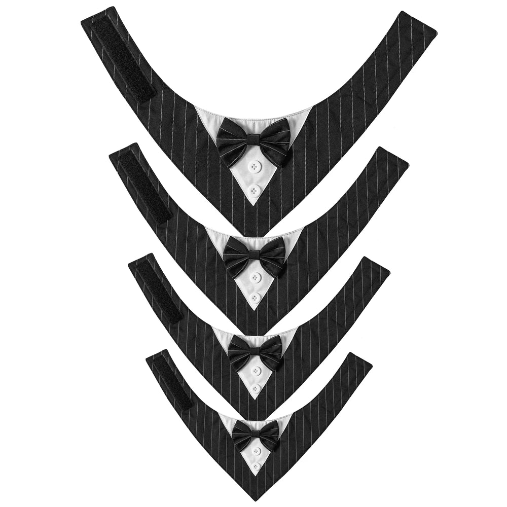 💍 Wedding-Ready Dog Bandana – Triangle Scarf with Bow Tie for Large & Small Dogs! 🐾