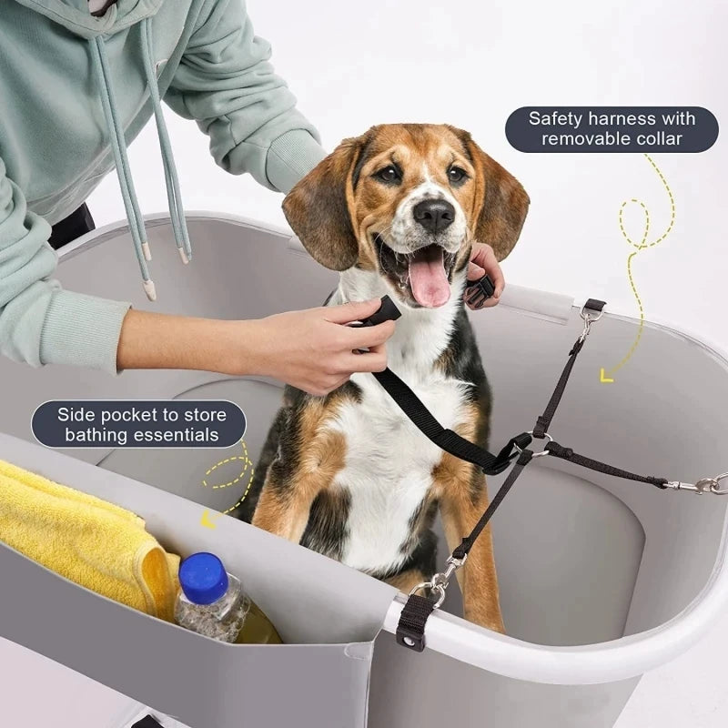 Splash & Sparkle: The Ultimate Foldable Pet Bathtub for Grooming Fun!