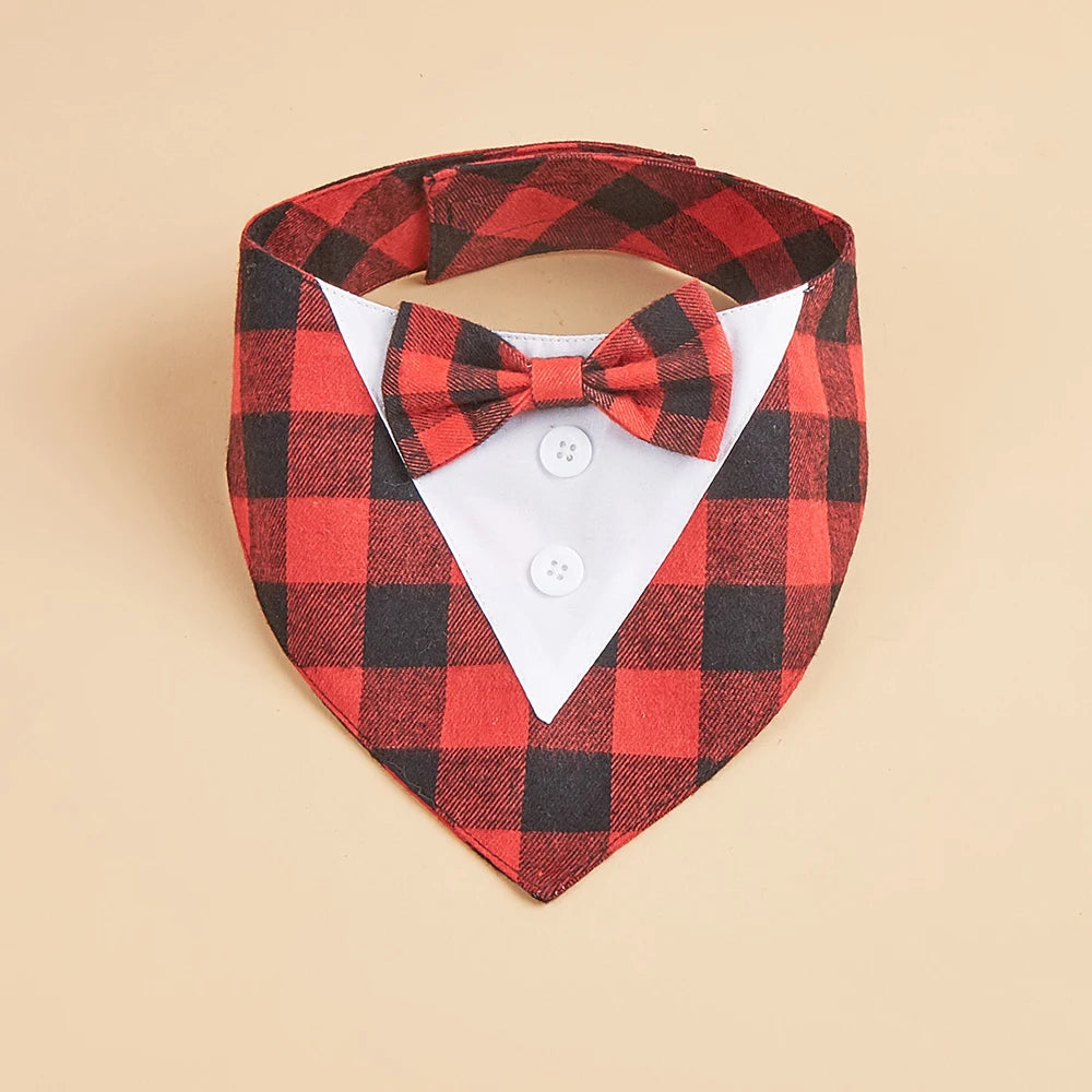 💍 Wedding-Ready Dog Bandana – Triangle Scarf with Bow Tie for Large & Small Dogs! 🐾