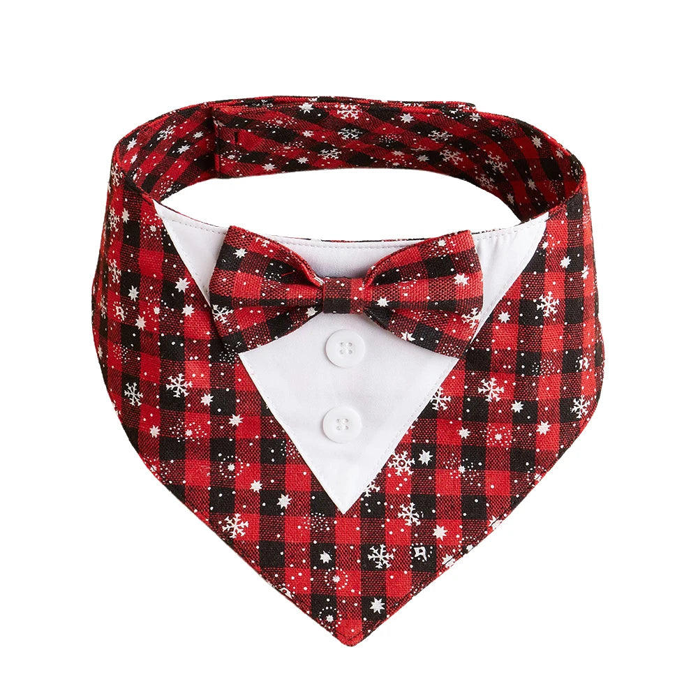 💍 Wedding-Ready Dog Bandana – Triangle Scarf with Bow Tie for Large & Small Dogs! 🐾