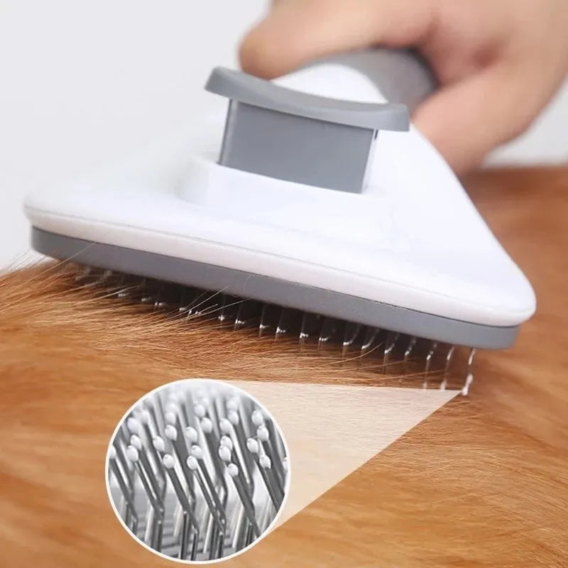 Self-Cleaning Pet Grooming Brush: Tangle-Free Care for Dogs & Cats! - Silver Streak Goods