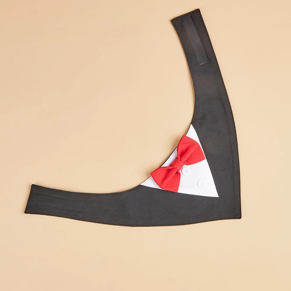 💍 Wedding-Ready Dog Bandana – Triangle Scarf with Bow Tie for Large & Small Dogs! 🐾