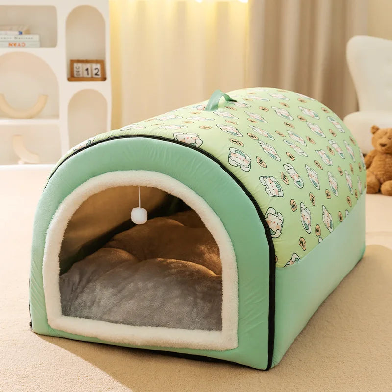 Furry Haven: The Ultimate Winter Dog Nest – Cozy, Washable, and Perfect for Big Dogs!