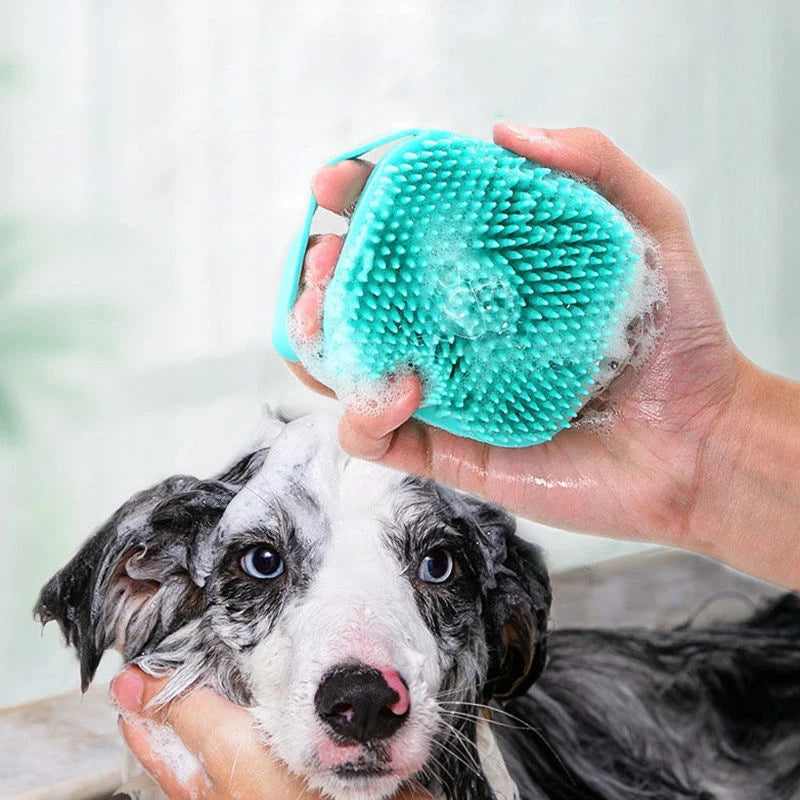 Soft Silicone Pet Bath Brush: Clean, Massage, Groom! - Silver Streak Goods