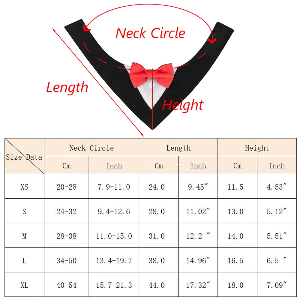 💍 Wedding-Ready Dog Bandana – Triangle Scarf with Bow Tie for Large & Small Dogs! 🐾
