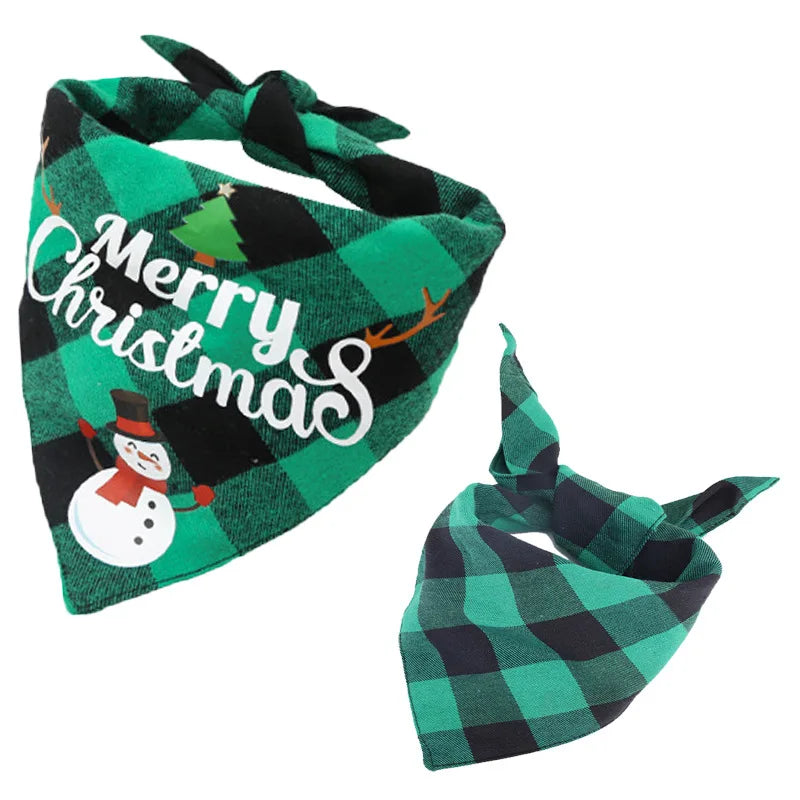 🎅 Holiday-Ready Pet Bandana – Double-Sided Christmas Scarf, Adjustable & Washable! 🐾🎄
