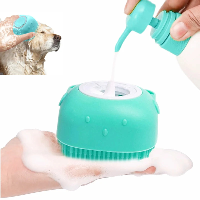 Soft Silicone Pet Bath Brush: Clean, Massage, Groom! - Silver Streak Goods