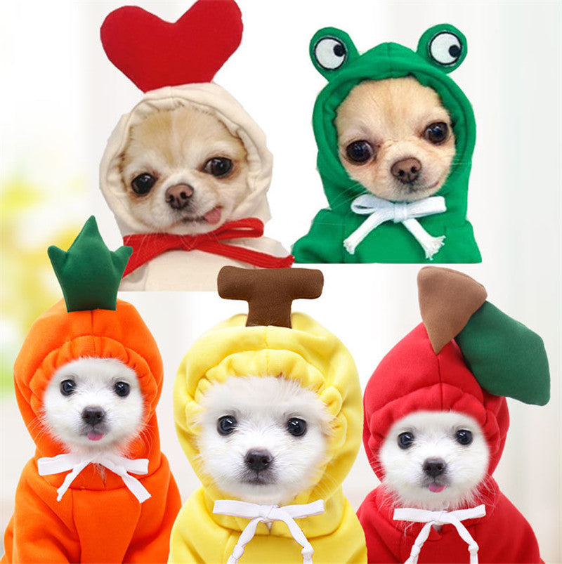 Fruit-Fresh & Snuggly: Adorable Cozy Hoodies for Your Furry Friend! 🍓🍊🍌